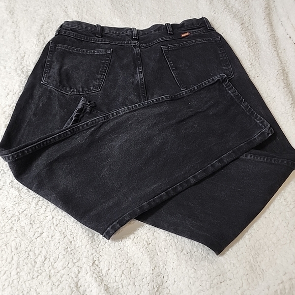 Rustler Regular Fit Straight Leg Black Denim Jeans Men's Size 38x30. - Picture 5 of 9